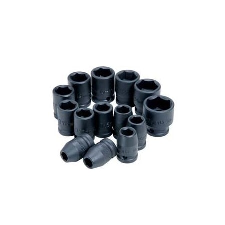 Atd Tools ATD 14-Piece 1/2-inch Drive 6 Point Metric Standard Impact Socket Set 4106